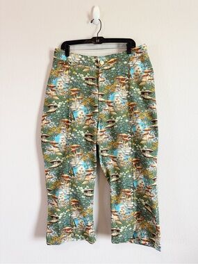 Big Bud Press Western Pants Fungi Fantasy Mushroom Work Pants Size 1XL Petite